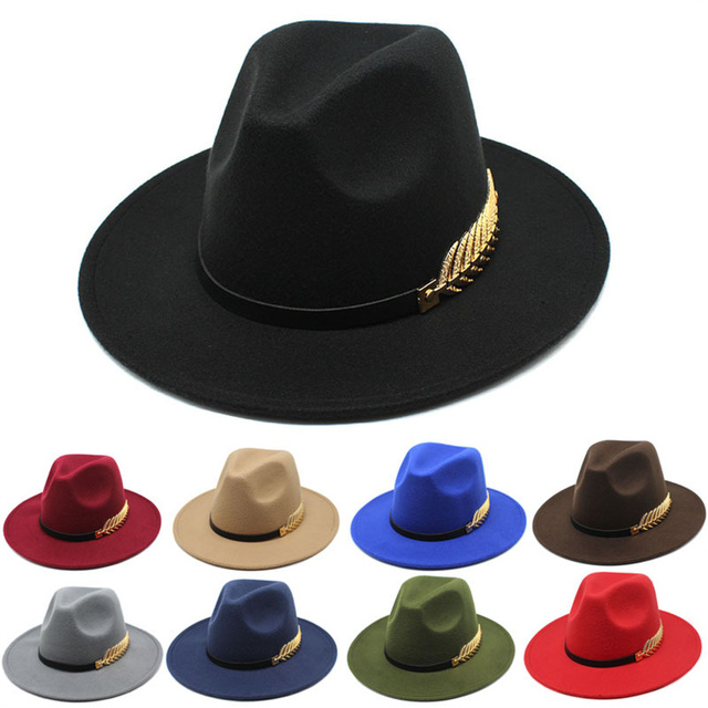 Nowe, eleganckie jesienno-zimowe kapelusze z daszkiem wełniane Fedora Trilby dla kobiet i mężczyzn z dużym rozmiarem - stylowe, vintage, wykonane z filcu, płaski zakończenie, uniwersalny Lady Jazz Caps 2022 - tanie ubrania i akcesoria