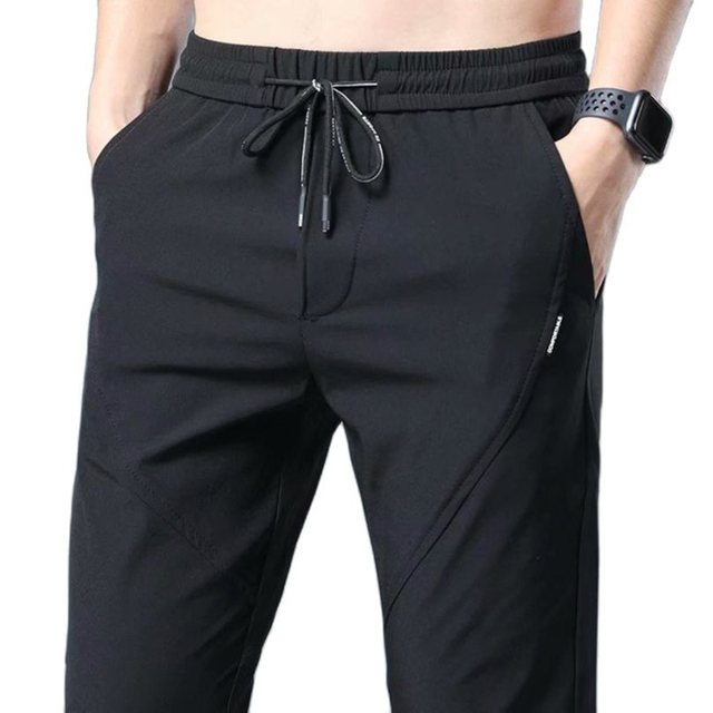 Swobodne, letnie spodnie męskie z kieszenią - sportowe jogger, oddychające, slim fit, odzież męska 2021 - tanie ubrania i akcesoria