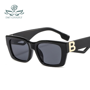 Okulary przeciwsłoneczne Cat Eye D & T 2021 - metalowe logo B - projektant marki - luksusowy trend - gradientowe soczewki PC - dla kobiet i mężczyzn