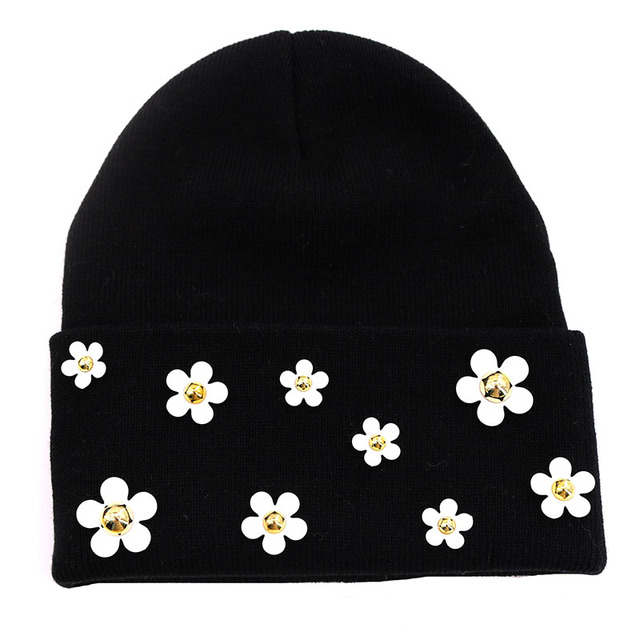 Nowa bawełniana czapka zimowa dla kobiet - stokrotka - dziecięca czapeczka - tanie ubrania i akcesoria