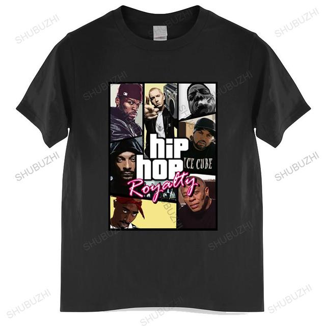 Męska koszulka Rap bogowie Hip Hop - Dr Dre Eminem 2 Pac Biggie, czarna, bawełniana - euro rozmiar - tanie ubrania i akcesoria