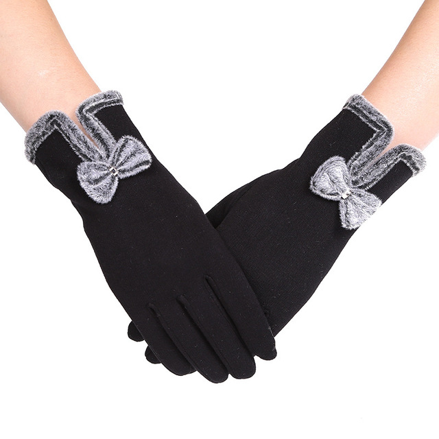 Rękawiczki zimowe damskie KUYOMENS Touch Screen - ciepłe, na drutach, z funkcją obsługi smartphone'ów - tanie ubrania i akcesoria