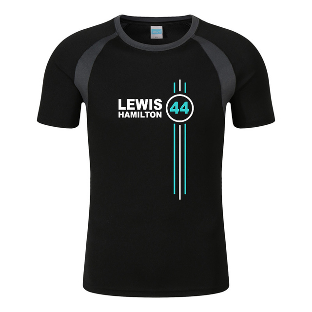Koszulka męska Lewis Hamilton Digital 44 2021 - letni model z rękawem raglanowym i modnym, trwałym nadrukiem - tanie ubrania i akcesoria