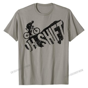Koszulka męska górska Oh Shift - śmieszny rowerzysta, bawełniany design