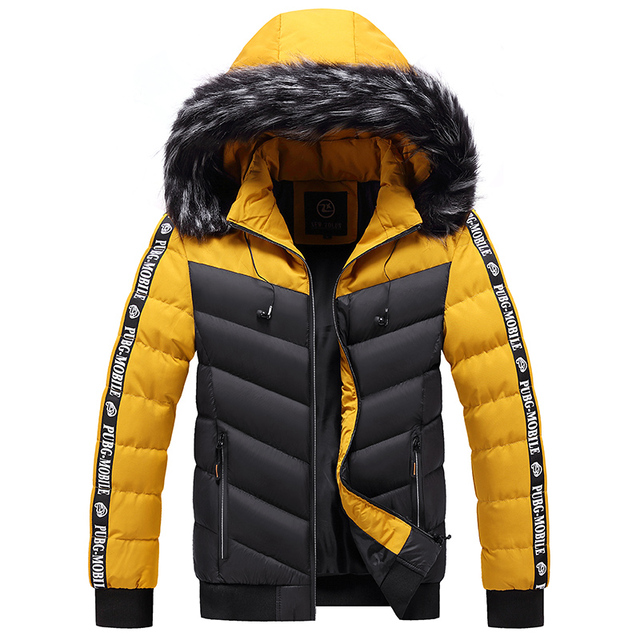 Ciepła kurtka jesienno-zimowa Parker mężczyźni - modna, pikowana, wiatrówka na co dzień - tanie ubrania i akcesoria