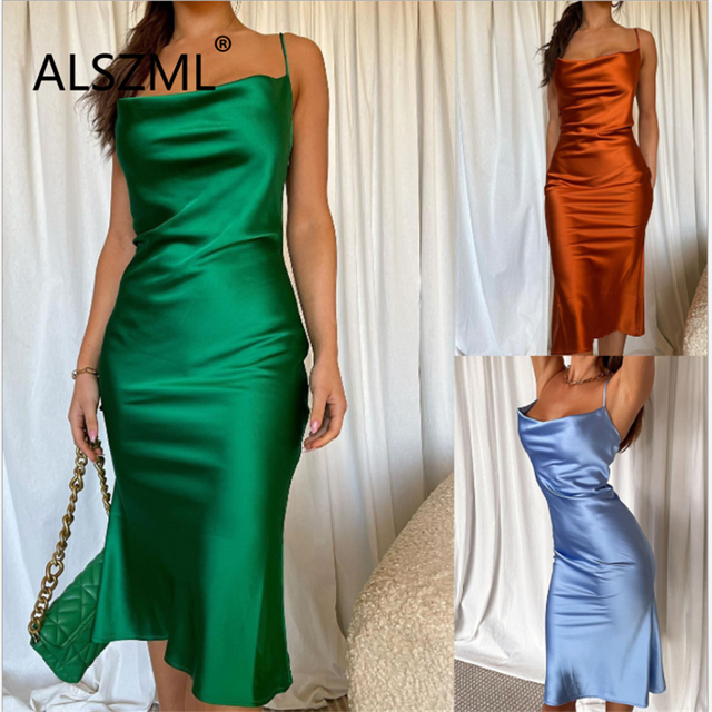 Nowa seksowna sukienka midi dla kobiet w nowoczesnym stylu eleganckiej vestidos femme - tanie ubrania i akcesoria