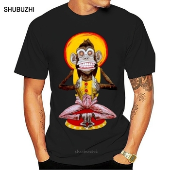 Koszulka męska JOLLY Chimp Vintage z przerażającą świetlną małpką klaskającą na talerzach