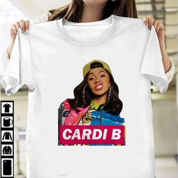 Koszula Cardi B Unisex T - amerykańska raperka, hip-hop, retro - dla prawdziwych fanów!