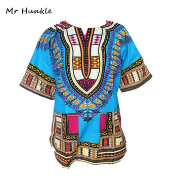 Afrykańska koszulka Dashiki z drukiem tradycyjnym dla kobiet - 100% bawełny, modny design 2016