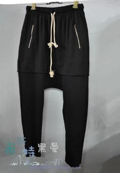 Męskie spodnie RO style, 27-44, 2021 moda, dwa fałszywe niskie widelce, osobowościowe, casual, plus size