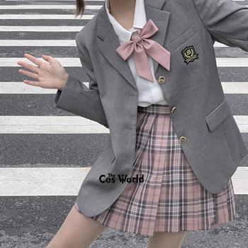 Dziewczyny japońskie lato: wysoka talia, plisowana spódnica w kratę JK student tkaniny