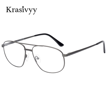 Ramka okularowa męska z tytanową oprawą marki Krasivyy – ultralekka, pilotowa, korekcyjna, optyczna