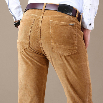 Męskie spodnie sztruksowe, jesienno-zimowa kolekcja 2020, proste kroje, duże rozmiary 28-40