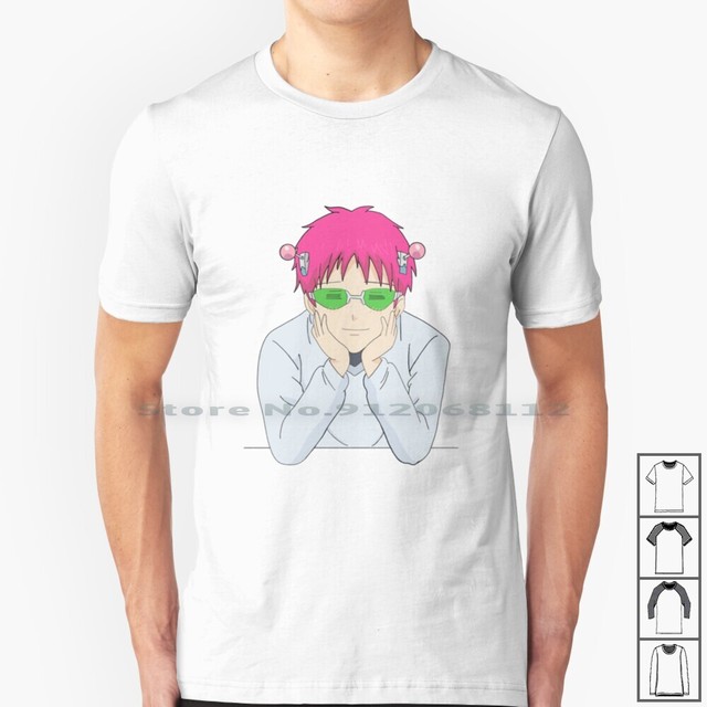 Koszulka męska Szczęśliwy Saiki K 100% bawełna Anime japoński Saiki Kusuo Nendou Riki - tanie ubrania i akcesoria
