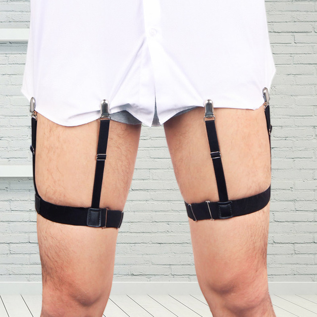 Szelki męskie z antypoślizgowymi klipsami i regulowanym pasem - utrzymaj koszulę schowaną pod nogawką spodni - tanie ubrania i akcesoria