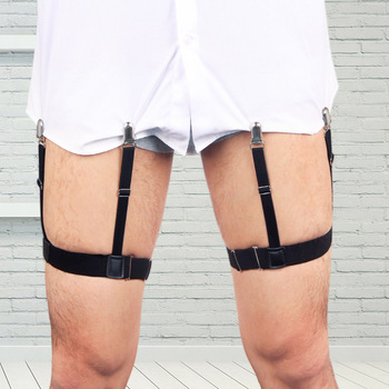 Szelki męskie z antypoślizgowymi klipsami i regulowanym pasem - utrzymaj koszulę schowaną pod nogawką spodni