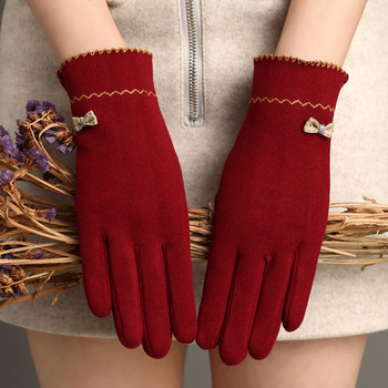 Nowe zimowe polarowe rękawiczki damskie 2021 z ekranami dotykowymi, śliczne i ciepłe, wiatroszczelne dla studentek - mitenki na zewnątrz