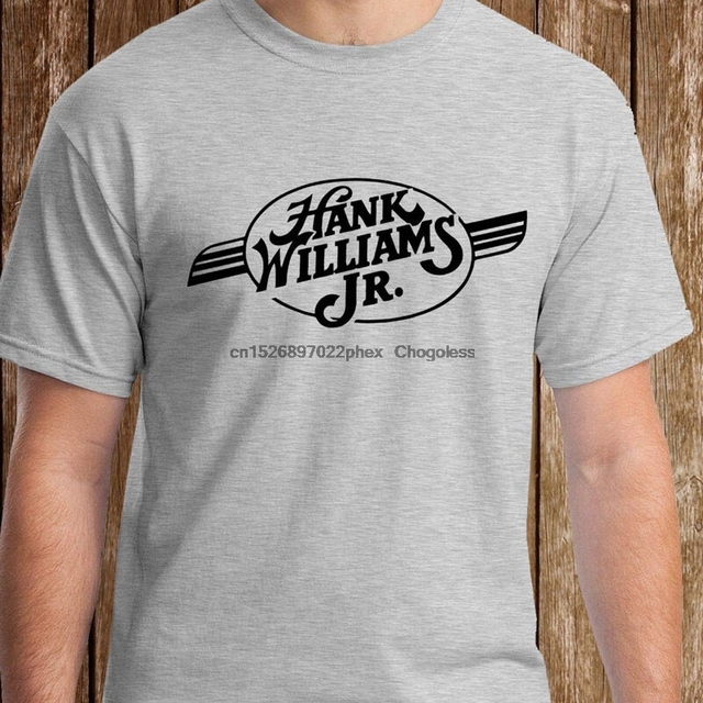 Koszulka męska Hank Williams Jr Country, szara, rozmiar S-3XL - tanie ubrania i akcesoria