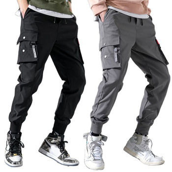 Męskie spodnie Cargo Jogging Tactical Streetwear - Biegaczy, lekkie, wiosenne i letnie