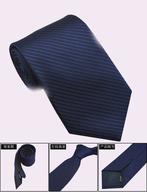 Nowy pasek krawat w ciemnym niebieskim dla mężczyzn, marki męskie krawaty, do zawiązania – ślub, biznes, prezent - tanie ubrania i akcesoria