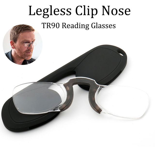 Legless klip nos czytanie okulary przenośny portfel TR z przypadku +1.0 do +3.0 - tanie ubrania i akcesoria