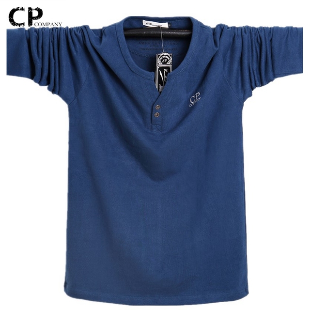 Jesienne męskie koszulki slim fit z dekoltem w serek, długim rękawem i guzikami - bawełniana topowa odzież casualowa w rozmiarach plus (5XL-6XL) - tanie ubrania i akcesoria