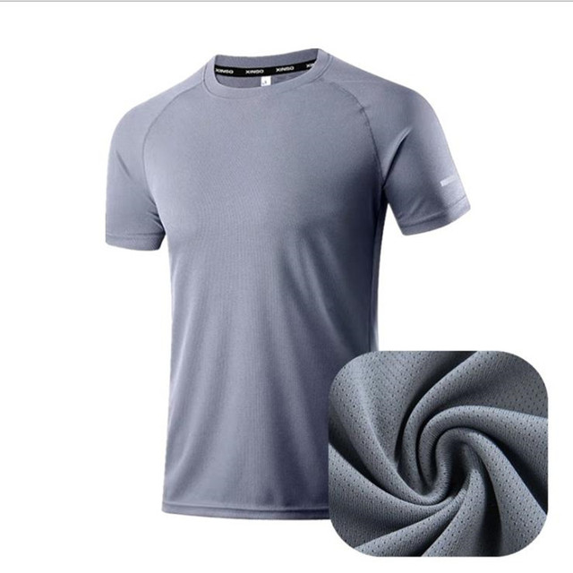 Bezszwowa siatkowa koszulka męska z krótkimi rękawami - tanie ubrania i akcesoria