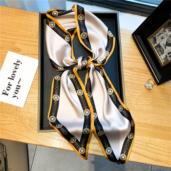 Luksusowe jedwabne opaski projektanta - cienki szalik i opaska do włosów, damski bandana, chusta Wrist Foulard, 2021 nowość