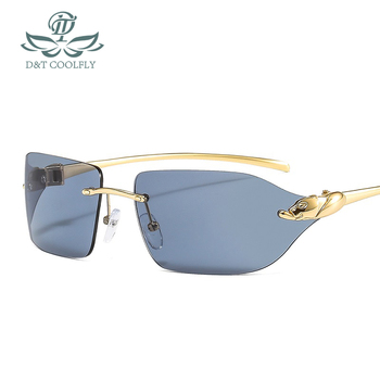 Okulary przeciwsłoneczne Leopard D & T 2021 z Logo - moda luksusowa, szkła gradientowe, oprawki ze stopu, UV400