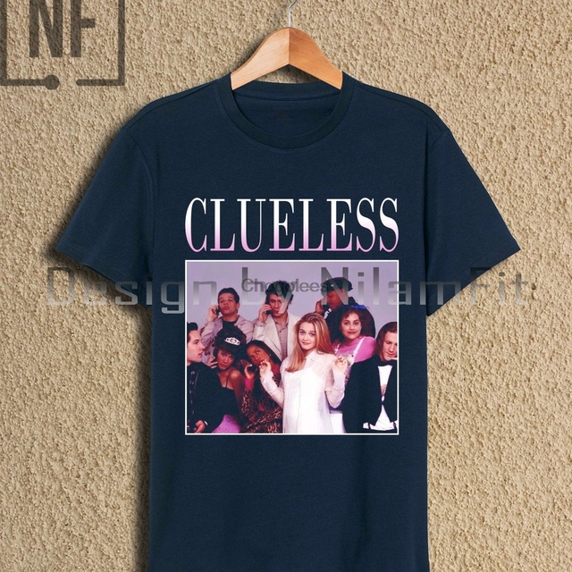Koszulka męska Clueless 90s - Vintage Retro Casual, rozmiar Unisex, RO 08 - tanie ubrania i akcesoria