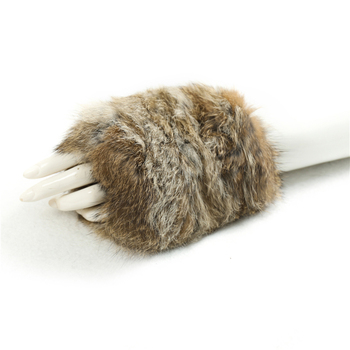 Zimowe rękawiczki damskie z prawdziwym futrem królika Rex - utrzymują ciepło, półmitenki H2860 2021