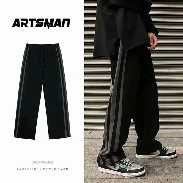 Spodnie męskie Icclak Casual Jesień 2021 – cienkie Streetwear Hip hopowe czarne Haremki biegaczy - tanie ubrania i akcesoria