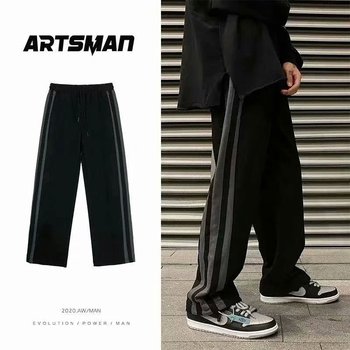 Spodnie męskie Icclak Casual Jesień 2021 – cienkie Streetwear Hip hopowe czarne Haremki biegaczy