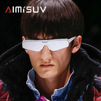 Okulary przeciwsłoneczne AIMISUV 2019 - męskie, vintage, kwadratowe, trójkątna rama dla kobiet - Street Beat Siamese Piece