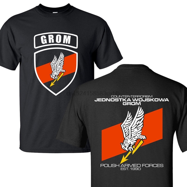 Koszulka męska T-shirt JW GROM 2019 letnia kolekcja S-3XL - tanie ubrania i akcesoria