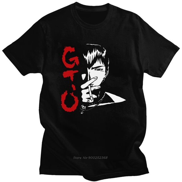 Koszulka męska GTO Manga Onizuka - śmieszne Anime, krótki rękaw, proj. Harajuku - tanie ubrania i akcesoria