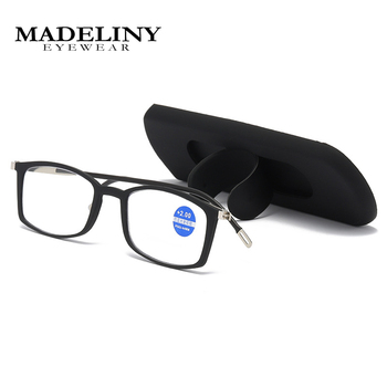 Madeliny - okulary blokujące niebieskie światło komputerów, okulary do czytania optyczne Presbyopic, dla mężczyzn i kobiet, +1.0-4.0 - MA126