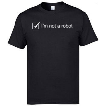 Męska koszulka Im Not A Robot-1304 Top - modne t-shirty z okrągłym kołnierzem, idealne na lato i jesień