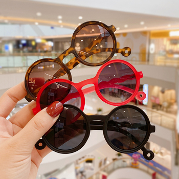 Nowe dziecięce okulary przeciwsłoneczne 2021, okrągłe, spolaryzowane, UV Leopard, dla chłopców i dziewczynek