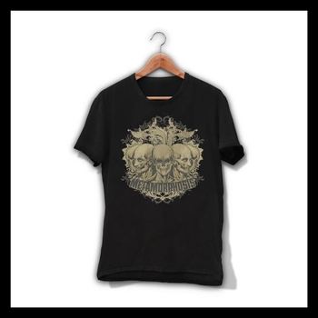Metamorfozy koszulki męskie z motywem czaszki - ciemna artystyczna koszulka Heavy Metal z motywem śmierci