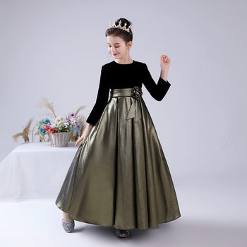 Elegancka długa sukienka na imprezę dla dziewczynki - konkurs piękności 2022