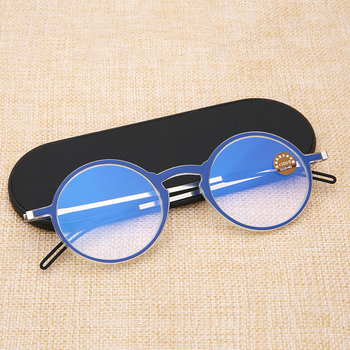 Przenośna ramka TR90 anty-niebieskie światło do czytania - ultra-cienkie okulary w aluminiowym etui magnetycznym