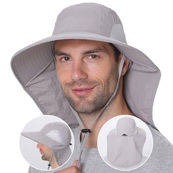 Kapelusz typu Bucket UPF50+ z klapką na szyję dla kobiet i mężczyzn