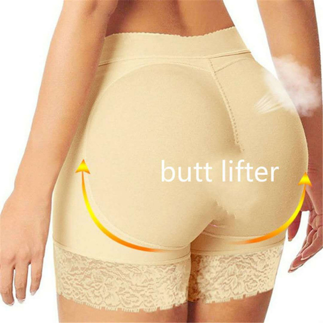 Figi High Waist Butt Lifter Push Up - dropshippingowa bielizna damskie formująca talię, wyściełane szorty hip enhancer - tanie ubrania i akcesoria