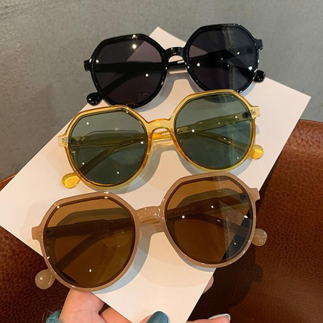 Okrągła oprawka kolorowy kot okulary przeciwsłoneczne damskie - Retro Trend Outdoor Streetwear piękne kobiece okulary jazdy blokujące niebieskie światło - tanie ubrania i akcesoria