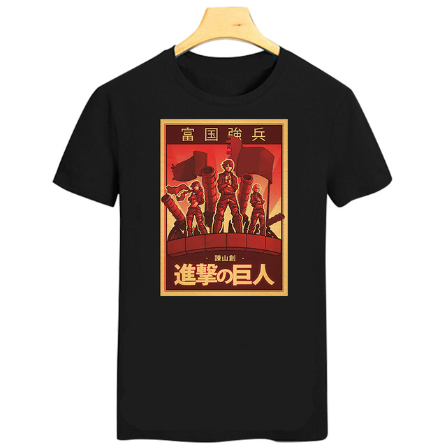 Koszulka męska Shingeki No Kyojin Attack on Titan - Korpus Ackerman Anime Manga Streetwear Vintage - tanie ubrania i akcesoria