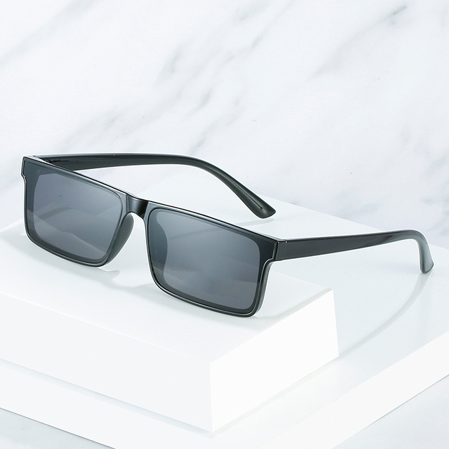 Okulary przeciwsłoneczne retro: elegancka mała ramka prostokątna - tanie ubrania i akcesoria