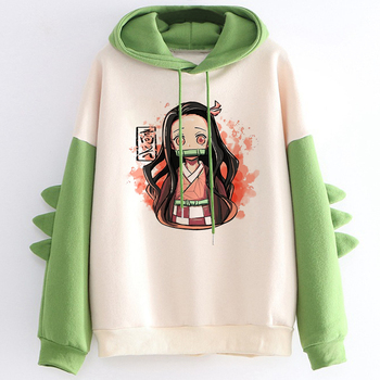 Bluza z kapturem Harajuku Demon Slayer Unisex Kimetsu nie Yaiba Nezuko