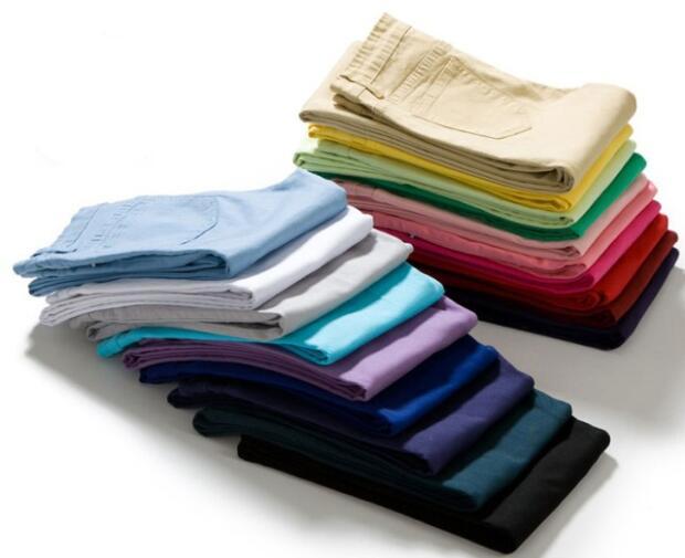 Spodnie capri damske dżinsowe o średniej talii w nowoczesnym stylu casual, wiosenna moda 2019, w kolorze cukierkowym, obcisłe i ołówkowe - tanie ubrania i akcesoria