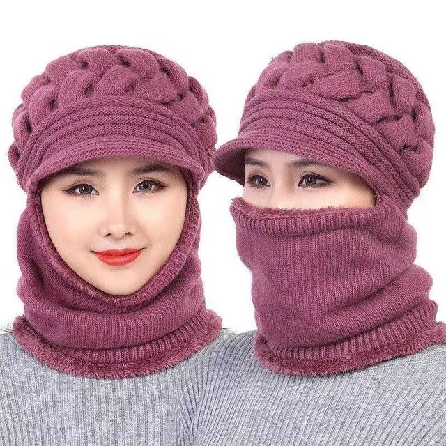 Kobiecy beret zimowy długi beanie dzianina szydełkowa czapka - tanie ubrania i akcesoria